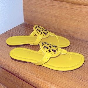 Yellow Tory Burch sandals 7